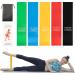 Buy Resistance Band Set - 5 Latex Exercise Bands with Levels for Home Workouts Therapy & Strength Training - Buy Online on GoSupps.com