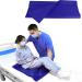 YHK Tubular Slide Sheet for Patient Transfer Sliding Draw Sheets to Assist Moving Elderly Slides for Cars Hospital Bed Home Care(Blue 28x28(72x72cm) 28.3 x 28.3 Blue