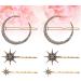 OSALADI Decorative Hair Accessories Vintage Rhinestone Hairclips Gold Hair Vintage Bobby Rhinestone Moon Barrettes Rhinestone Hair Clip Moon Hairpin Retro Hair Clips Alloy Miss Set - Buy Online on GoSupps.com
