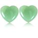 Soulnioi Healing Crystal Green Aventurine Crystal Heart Stone Mini Love Pocket Stone Tumbled Worry Stone for Reiki Meditation Therapy Stress Relief Home Decor - 2Pcs 20mm Green Aventurine_2pcs