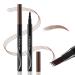 Boobeen Waterproof Eyebrow Pen-Micro Tip Eyebrow Pencil Liquid Eyebrow Fork Tip Pen Creates Natural 3D Eyebrow Hair Long Lasting Coffee Brown
