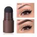 One Step Eyebrow Stamp Kit - Waterproof Definer with 10 Reusable Stencils & Brow Powder - Dark Brown - Buy Online on GoSupps.com