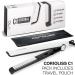 Corioliss C1 Professional Titanium Hair Styling Iron - White Carbon Fiber 1 Ceramic Plates Anti-Frizz & Heat Resistant Pouch - Perfect for Straightening Curls & Flicks - International Shipping Available - Buy Online on GoSupps.com