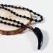 Soulful Black Onyx Crystal Bridge Bracelet and Obsidian Wolf Tooth Necklace Set - Buy Online on GoSupps.com