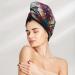 Eiffel Tower Painting Coral Velvet Dry Hair Cap - Anti Frizz Quick Drying for Curly & Thick Hair - Black - Buy Online on GoSupps.com