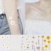 12 Sheets Daisy Tattoo  Summer Flower Temporary Tattoo Sticker for Women Lady Girls  Body Art on Arm Shoulder Wrist Face Clavicle Pattern A