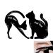 Luxsea 2 Pcs Cat Line Eyeliner Stencils Eye Makeup Tool PVC Material Smokey Eyeshadow Applicators Template Plate Cat Shape Eye Liner & Eye Shadow Guide Template Shaper