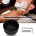 Stainless Steel Shaving Bowl - Durable Heat Insulated Mug for Men | Perfect for Shaving Soap & Cream - Great Addition to Wet Shaving Kit (Black - Buy Online on GoSupps.com