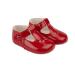 Early Days Baypods B617 T Bar with Petal Punch Pre Walker Baby Shoes Made in The Softest Faux Leather Made in England 1 UK Child Red Patent