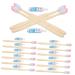 Homsfou 100th disposable toothbrush sensitivity toothpaste toothbrush with toothpaste travel toothbrush toothbrush disposable toothbrush manual disposable toothbrush carry travel plastic (1 Pack) sorted color