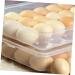 Zerodeko Covered Egg Holder 24 Egg Storage Container Fridge Containers Egg Rack for Refrigerator Egg Holder Tray Food re-usable - Buy Online on GoSupps.com