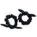 4 Pack PU Leather Bow Hair Scrunchies - Black Rabbit Ear Hair Ties for Girls - Buy Online on GoSupps.com