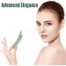 2 Partial Gua Sha Stones - Harz Anti-Aging Face Massage Tool for Meridian Clarity | Green Massage Stones for Face Neck Back & Legs - Buy Online on GoSupps.com