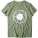 DAZLOR Women's Sunflower Graphic Tee - Summer Crew Neck Shirt for Teen Girls | B-Light Green 4X-Large - Buy Online on GoSupps.com