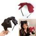 zxleaus 2 PCS Big Bow Headband Sweet Bowknot Black Red Bow Headbands for Women Girls Halloween Christmas Hairband Head Bands for Women's Hair Party and Cosplay Bow Knot Hair Band