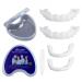 Frenzify 2 pairs veneers teeth set at the top and bottom teeth for plug in dentures of provisional cosmetic veneers teeth lightening dentures for bad teeth