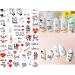 Letter Nail Art Stickers - 3D Self-Adhesive Alphabet Decals for Designer Manicure Tips - 8 Sheets English Letters & Words Design - Nail Decoration for Women & Girls - Buy Online on GoSupps.com