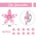 Mezrkuwr 10-Piece Pink Small Flower Hair Clips | Mini Rhinestone Hair Accessories for Women & Girls | Bridal & Wedding Decorative Hair Pins - Buy Online on GoSupps.com