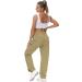 VVK Women's Lightweight Quick Dry Hiking Cargo Pants | Outdoor Athletic Pants with Zipper Pockets - Khaki Medium - Buy Online on GoSupps.com