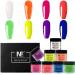 Neptune Dip Powder Nail Kit 8 colors, 1 OZ Per Jar, Colorful Dip Nail powder Set, No Top/Base Coat Activator , for French Manicure Home Salon, No Nail Lamp Need, Easy to Apply, Long-lasting Glitter(Bright)