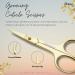 Stelone Professional Eyebrow Scissors - Small Curved Stainless Steel Beauty Scissor (Gold) - Buy Online on GoSupps.com