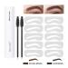 Double Eyebrow Stamp Kit | 10 Eyebrow Stencils for Perfect Shaping | Natural & Dark Brown Makeup Set - Buy Online on GoSupps.com