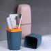 2PCS Portable Travel Toothbrush Case with Wash Cup Organizer - Blue and Pink - Buy Online on GoSupps.com
