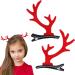 kagrote Christmas Hair Clips - Santa Claus Reindeer Ears Barrettes | Portable Reindeer Antlers Ears Barrettes for Family Women Horn - Buy Online on GoSupps.com
