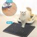 Kaxionage Cat Litter Mat - Double Layer Honeycomb Design for Scatter Control, Waterproof & Easy to Clean - 15 x 24 - Grey - Buy Online on GoSupps.com