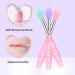 Buy Songaa Silicone Lip Brush Set (6 Pcs) - Best Lip Applicator Brushes for Gloss Mask & Cream - Mint Green Purple Dark Pink - Buy Online on GoSupps.com