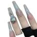 Temperament manicure summer mint through blue pure hand-made removable nail patch.(M)