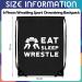Chunful 6 Pieces Wrestling Sport Pack Cinch Sack Eat Sleep Wrestle Drawstring Backpack Wrestling Bag for Women Men Teens Wrestle Fans Sport Gym - Buy Online on GoSupps.com