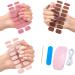 Gel Nail Stickers with Uv Light Semi Cured Gel Nail Strips Semi Cured Gel Nail Stickers Gel Nail Wraps UV for Home Nails DIY Long Lasting Easy to Apply & Remove(Color:03)