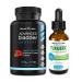 MaxX Labs Advanced Bladder Control Supplements for Women & Men 60 Capsules + Turmeric Liquid Drops with Curcumin & Black Pepper Extract Bioperine - 2 fl Oz