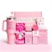 Deluxe Birthday Gift Set for Women Pink Rose-Themed Gift basket with 40oz Tumbler Bath Bomb Soap & More - Perfect Get Well Thank You & Spa Gifts for Her Mom Girlfriend Wife Sister