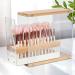 JackCubeDesign Acrylic Bamboo Brush Holder Organizer with Leather Drawer - White, 29 Holes, Beauty Cosmetic Display Stand - 8.77 x 3.34 x 8.42 inches - Buy Online on GoSupps.com