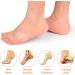Heel Protectors 3 Pairs | Heel Sleeves Pads Cushion for Plantar Fasciitis & Tendinitis Relief | Beige - Buy Online on GoSupps.com