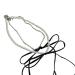 Oralgo's stylish double-layer-like loop necklace modern butterfly node necklace with fringes simple pearls pearl necklace imitation pearl copper velvet