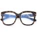JIM HALO Blue Light Blocking Glasses for Women - Oversized Square Computer Glasses with Metal CP Temples in Gray Tortoise - Stylish Eye Protection for Work & Play - Buy Online on GoSupps.com