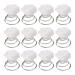 Lurrose 12pcs Glitter White Rose Spiral Hair Pins Bridal Hair Accessories for Wedding Prom