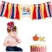 Gogogmee 5 Pcs Holidays Cupcake Picks birthday cake decorations glitter cupcake toppers circus baby shower forest animal birthday cupcake decorations paper cake picks zoo food child fruit - Buy Online on GoSupps.com