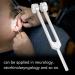 128HZ Tuning Fork with Fixed Weights & Chakra Hammer for Sound Massage | Aluminium Alloy Diagnostic Ear Sensorial Tuning Fork - Silver - Buy Online on GoSupps.com