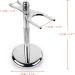 QShave Deluxe Chrome Safety Razor and Brush Stand Holder Fit All Your Shaving Accessories Silver - Buy Online on GoSupps.com
