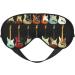 Art Guitar Pattern Print Soft Eye Mask | Sleep Mask for Women & Men | Travel Sleep Accessory - Buy Online on GoSupps.com
