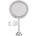 PROBEAUTIFY Lighted Makeup Mirror - 10  Long Gooseneck Mirror - Warm LED Light  Cordless  Adjustable  Bathroom Vanity Dresser Mirror  Compact Travel Mirror 1x Normal View