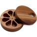 Wooden Daily & Weekly Pill Organizer Travel Case for Vitamins & Medications | Improved Design with Days & Solid Dark Wood Lid - Buy Online on GoSupps.com