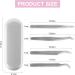 4PCS Stainless Steel Eyelash Extension Tweezers Set for DIY Lash Application and Removal - Eyebrow Nippers and Applicator Tool - Buy Online on GoSupps.com