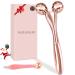 3D Face Roller Metal Facial Massager Face Sculpting Massage Tool with Ice Globe for Eye Skin Care Reducing Puffiness Anti-Wrinkle Smoothing Fine Lines for Women