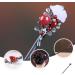FRCOLOR Chinese Hair Stick Flower Hair Chopsticks Red Agate Vintage Hairpin Chignon Pin Hair Styling Hair Making Accessories for Women Wedding Hanfu Cheongsam - Buy Online on GoSupps.com