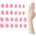 Short False Nails Pink White Pink Short False Nails Cute Curve Design Stick On Nails Glue On Colorful Square Short Artificial Full Stick On Nails - Buy Online on GoSupps.com